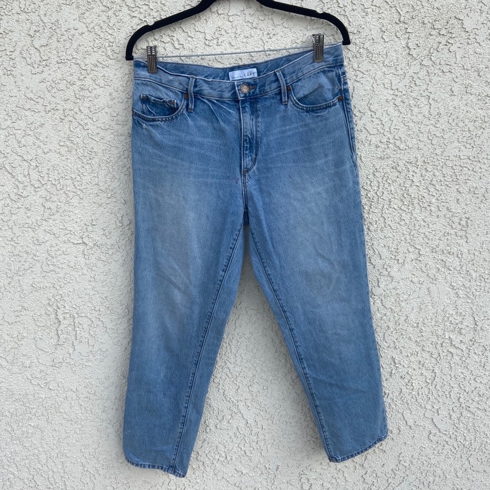 Loft High Waisted Boyfriend Jeans